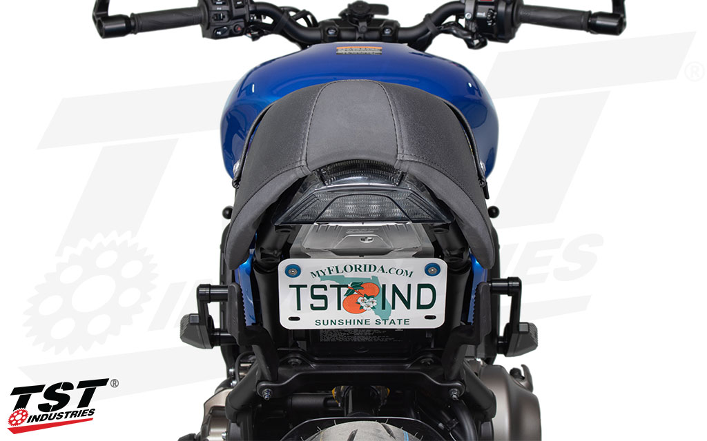 TST Industries Elite-1 Low Mount Fender Eliminator installed on the 2022 Yamaha XSR900.
