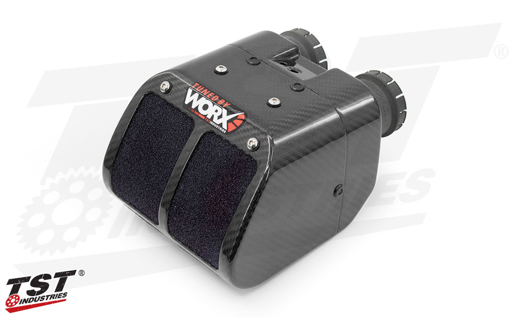 TST WORX Airbox is a fully redesigned airbox that optimizes the intake airflow for even more performance.