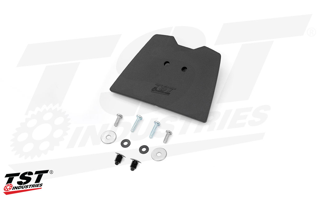 Optional undertail closeout seals off the hole left behind on the undertail when removing the factory fender.
