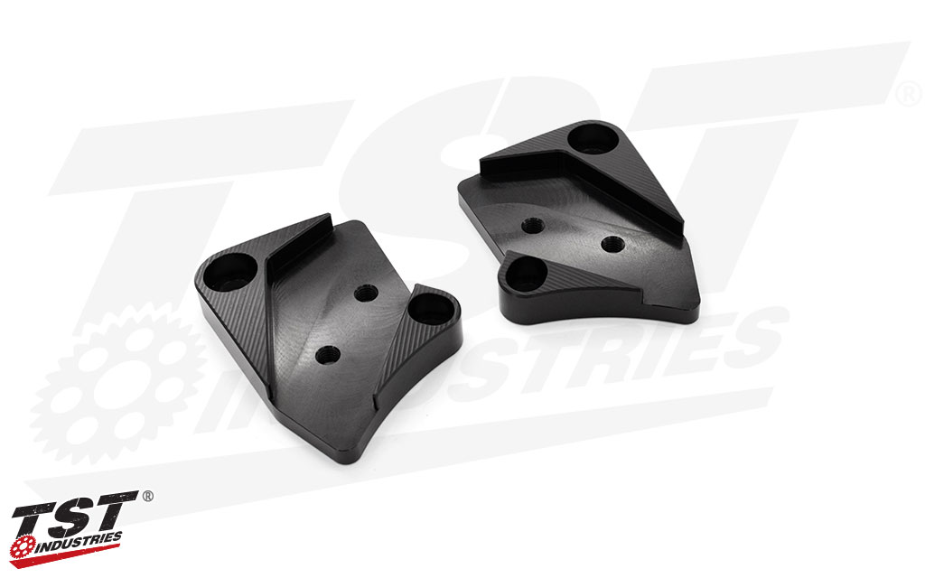 CNC machined dual point mounting hardware provides an extremely safe and sturdy installation.