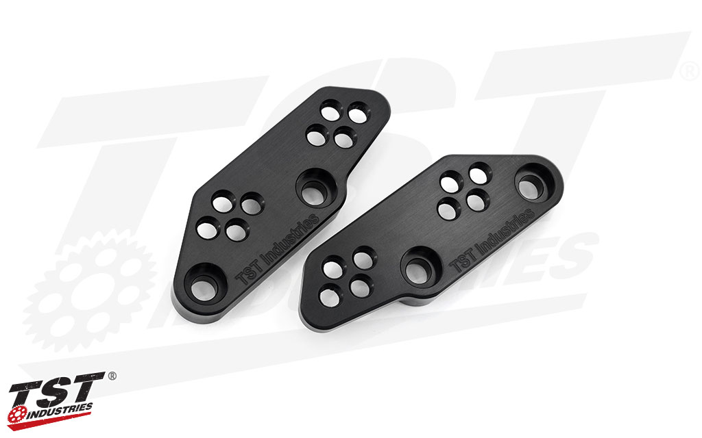CNC machined from billet aluminum and finished with a durable black anodized process.