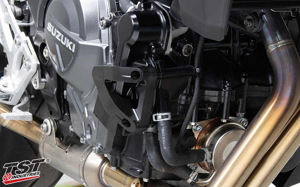 Installs over the Suzuki GSX-8S / GSX-8R stock water pump.