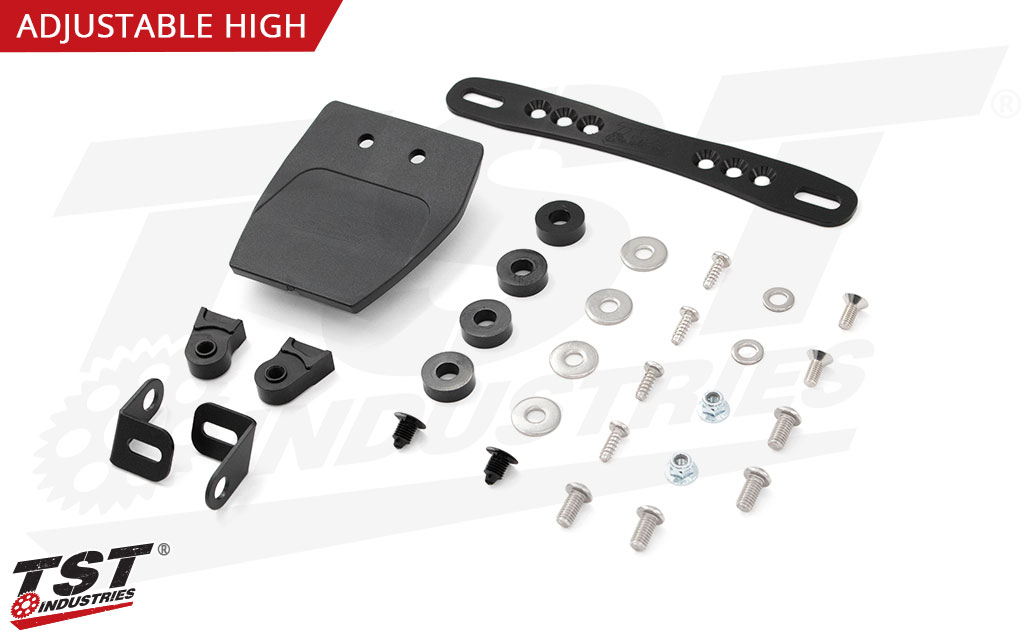 What's included in the Adjustable High Mount Elite-1 Fender Eliminator from TST Industries.