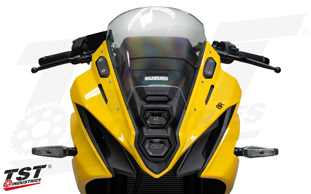 Gain a sleek and race inspired look while securing your upper fairing.