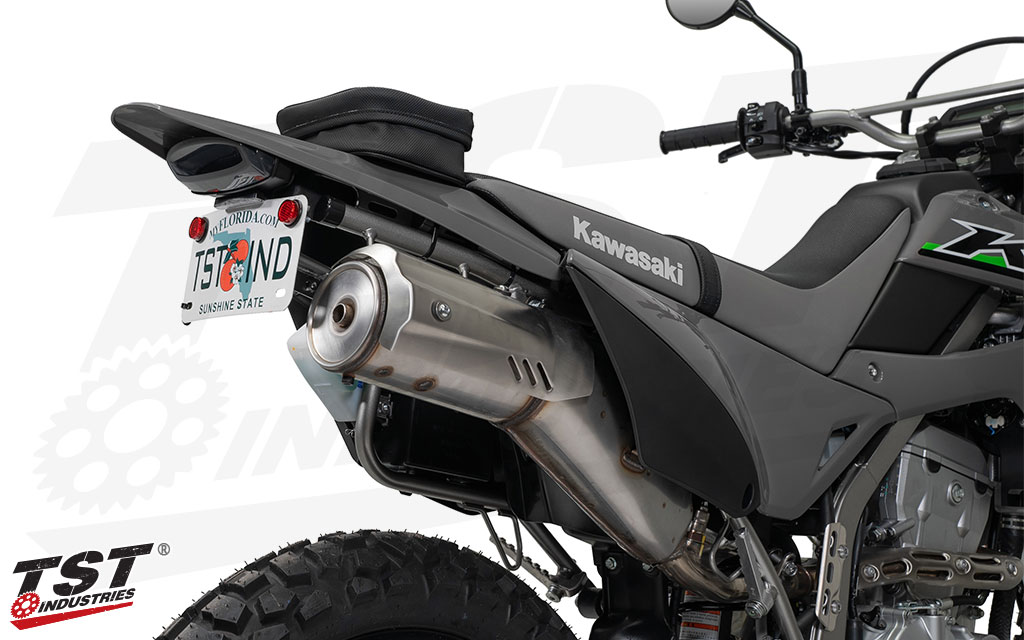 Ditch the bulky stock fender on your KLX300 for a sleek and modern tail tidy solution from TST Industries.