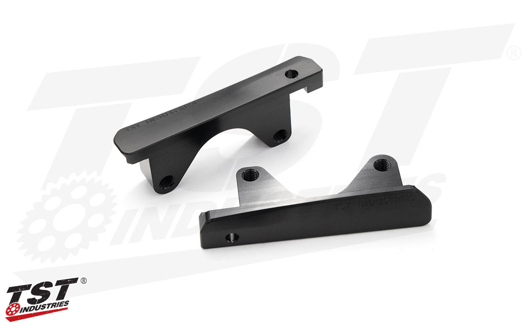 Left and right closeouts are CNC machined from 6061 aluminum with a durable black anodized finish.