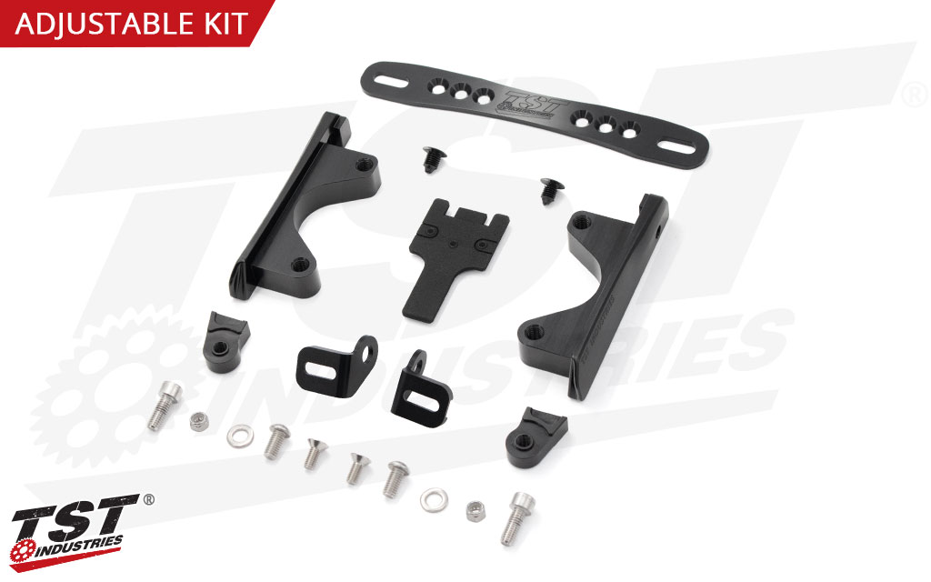 What's included in the TST Adjustable High Mount Elite-1 Fender Eliminator for the 2024+ Yamaha MT-09.