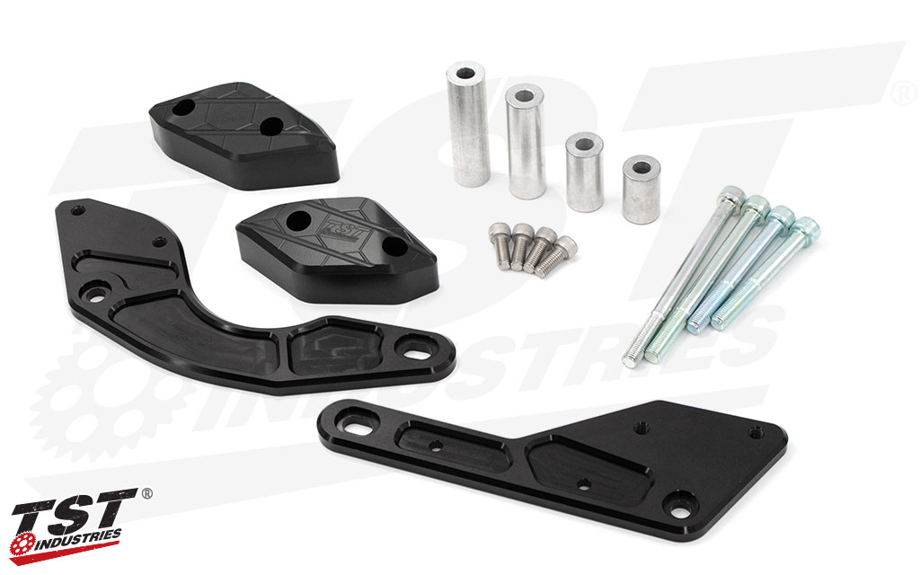 Each Total Protection Pack includes our TST Frame Slider Kit to provide vital protection for your Ninja 500.