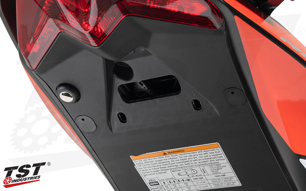 Before installing the TST Undertail Closeout for the 2024+ Aprilia RS 457.