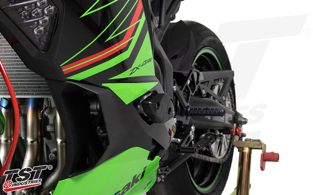Precision engineered to fit within the fairing gap and provide durable protection.