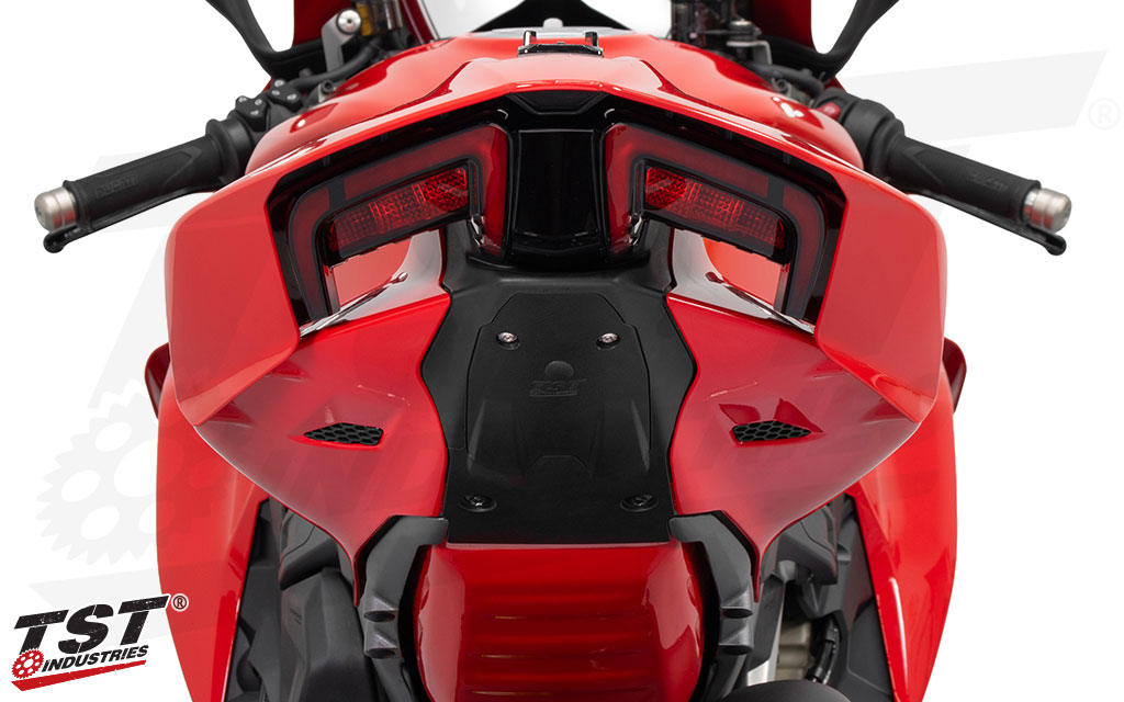 Cover the hole on your Ducati Panigale undertail after removing the stock fender.