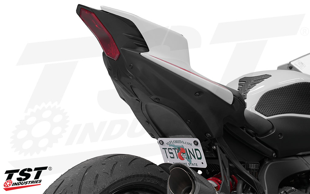 Uprade your Yamaha YZF-R9 with a low mount tail tidy from TST Industries.