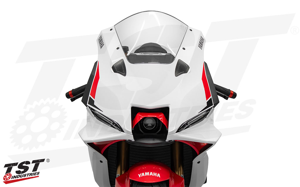 Ditch the mirrors and secure your upper fairing with a sleek mirror block off kit.