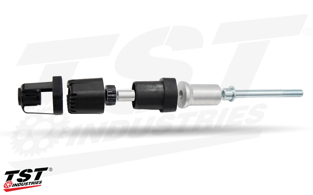 Unique multi-piece frame slider design exclusively developed by TST Industries.