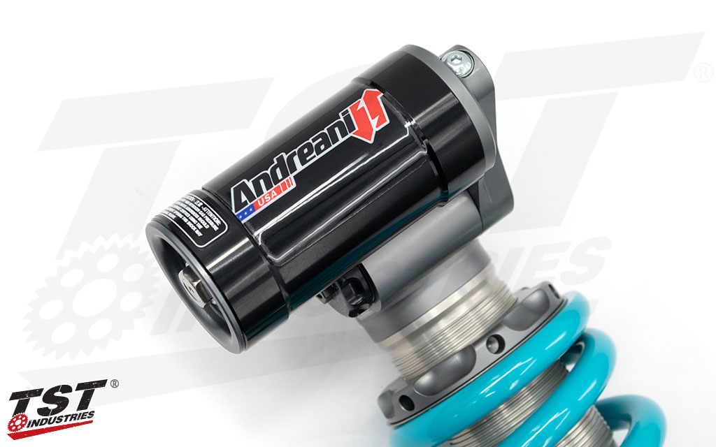 Nitrogen charged shock features a piggyback reservior to save space on your Suzuki GSX-8R or GSX-8S.