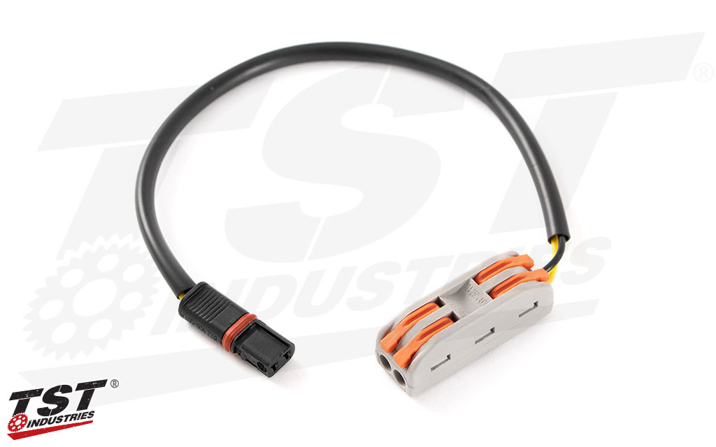 Included wire harness converter enables easy installation and quick disconnect.