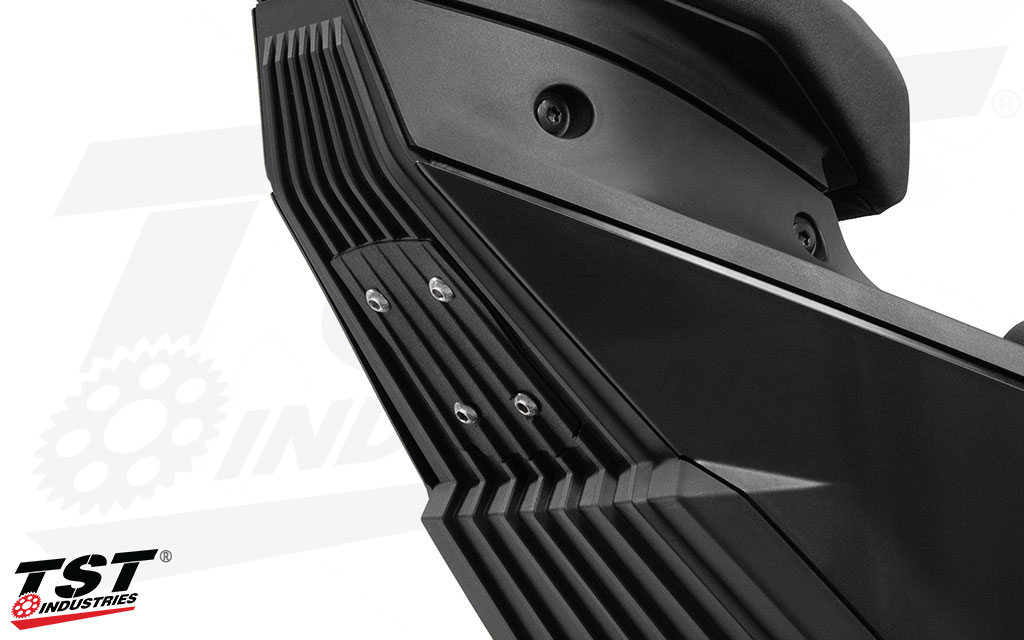 Cover the factory fender mounting area with the TST Undertail Race Cover.