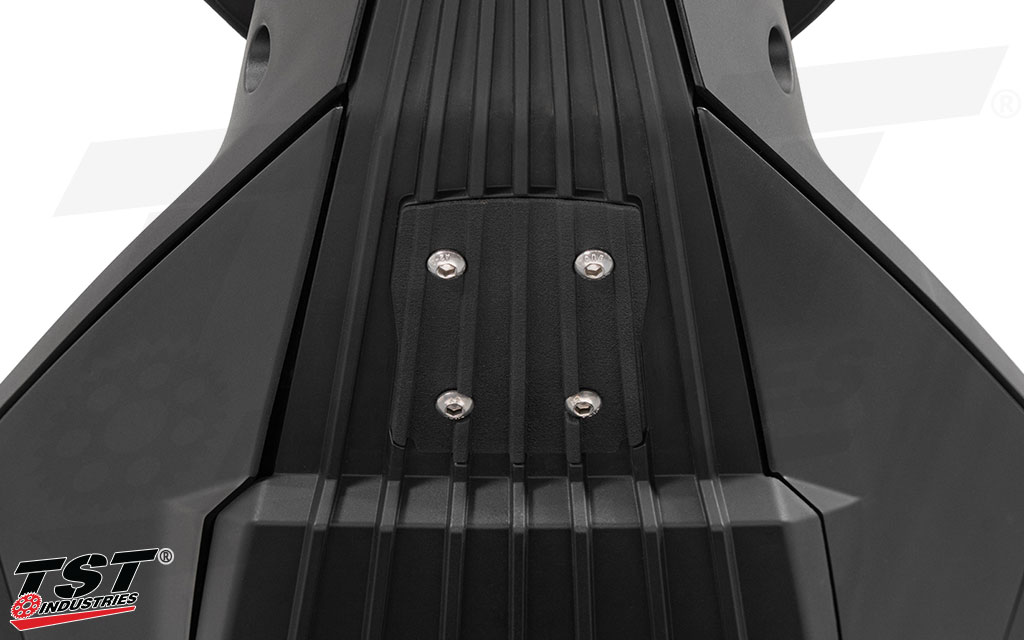 Designed to blend in with the surrounding undertail of the 2026+ KTM 990 RC R.