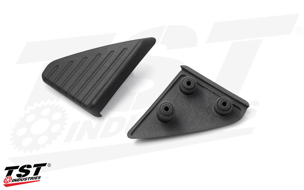 Simple and easy installation covers the factory mirror mounting location.