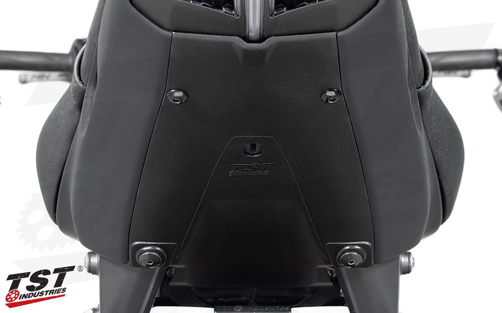 Completely eliminates the stock fender mounting hole with a clean and smooth undertail panel.
