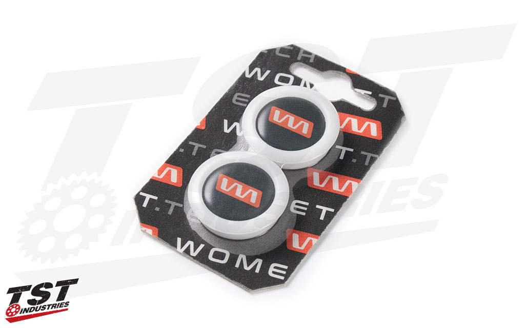 White Womet-Tech Slider Caps