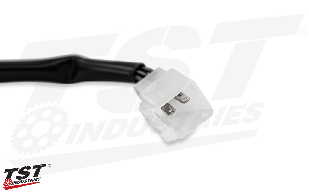 Utilizes Aprilia OEM style plug for a plug-and-play installation of your rear turn signals.