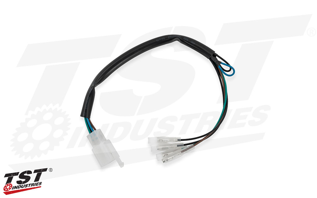 Includes a TST Rear Turn Signal Plug Harness Converter for a plug-and-play installation.