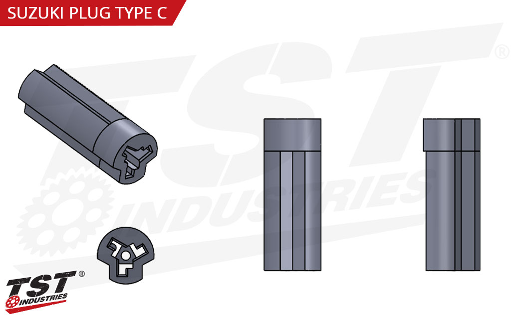 Diagram of the TST Converter and the OEM connector that it plugs into.