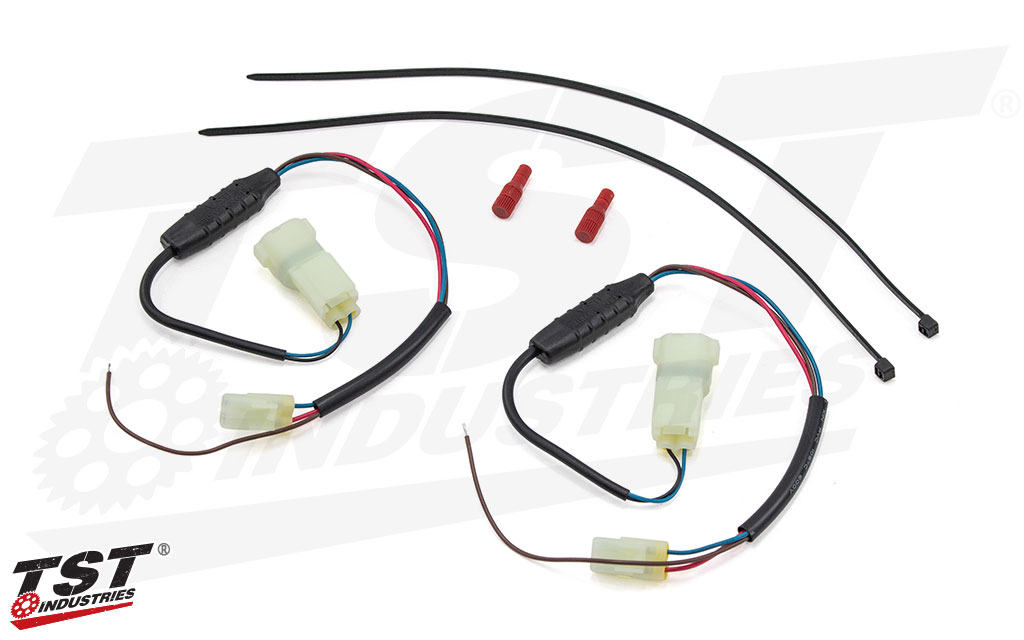 What's included in the TST Industries DRL to Turn Signal Harness Converter for the 2025+ Yamaha R3.