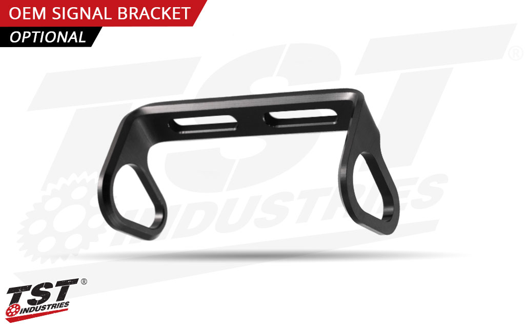 Remount your OEM turn signals with the optional OEM Turn Signal Bracket. (Only works with high-mount)