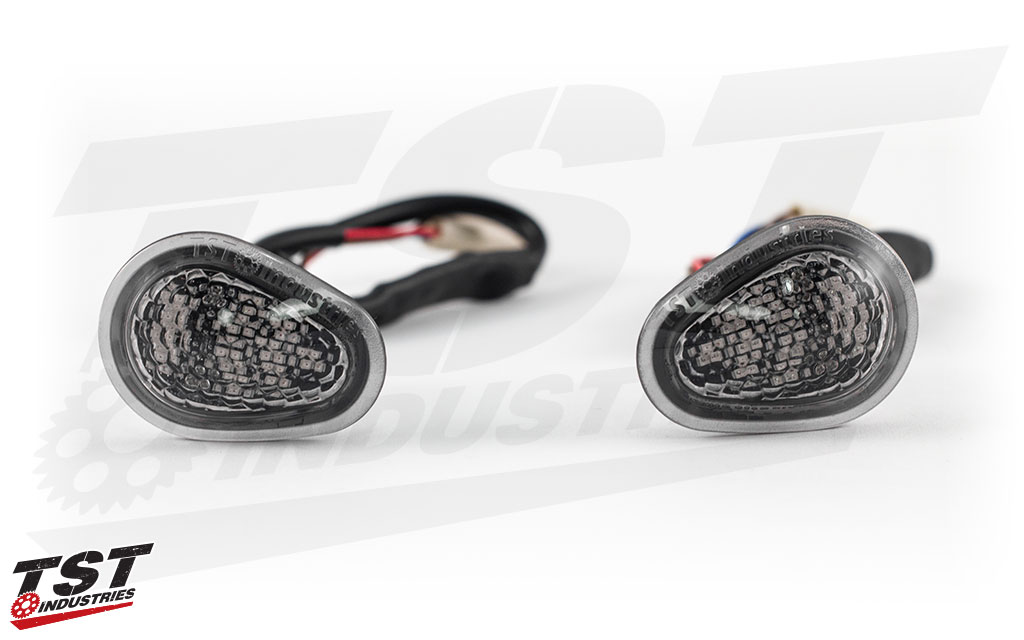 TST GTR Front LED Flushmount Turn Signals (Smoked Lens).