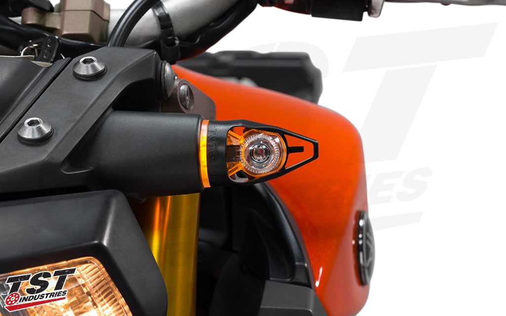 TST MECH-GTR LED Front Turn Signals | Yamaha FZ / MT