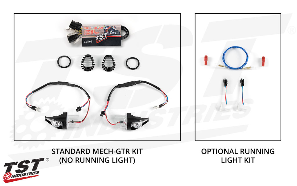 TST MECH-GTR Front LED Turn Signals for Kawasaki Z650 2020+
