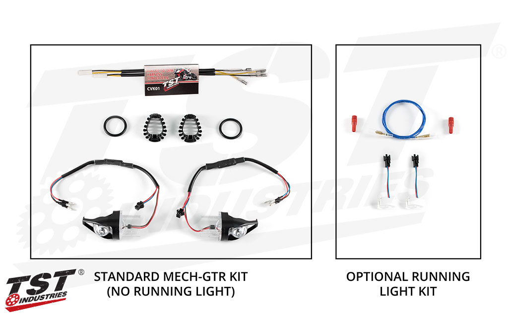 TST MECH-GTR Front LED Turn Signals for Kawasaki Z900, Z650, Z400