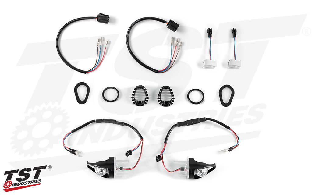 TST MECH-GTR Front LED Turn Signals for Yamaha YZF-R3 2025+