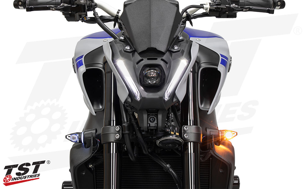 Upgrade your Yamaha MT-09 with turn signals that mesh with the MT design theme.