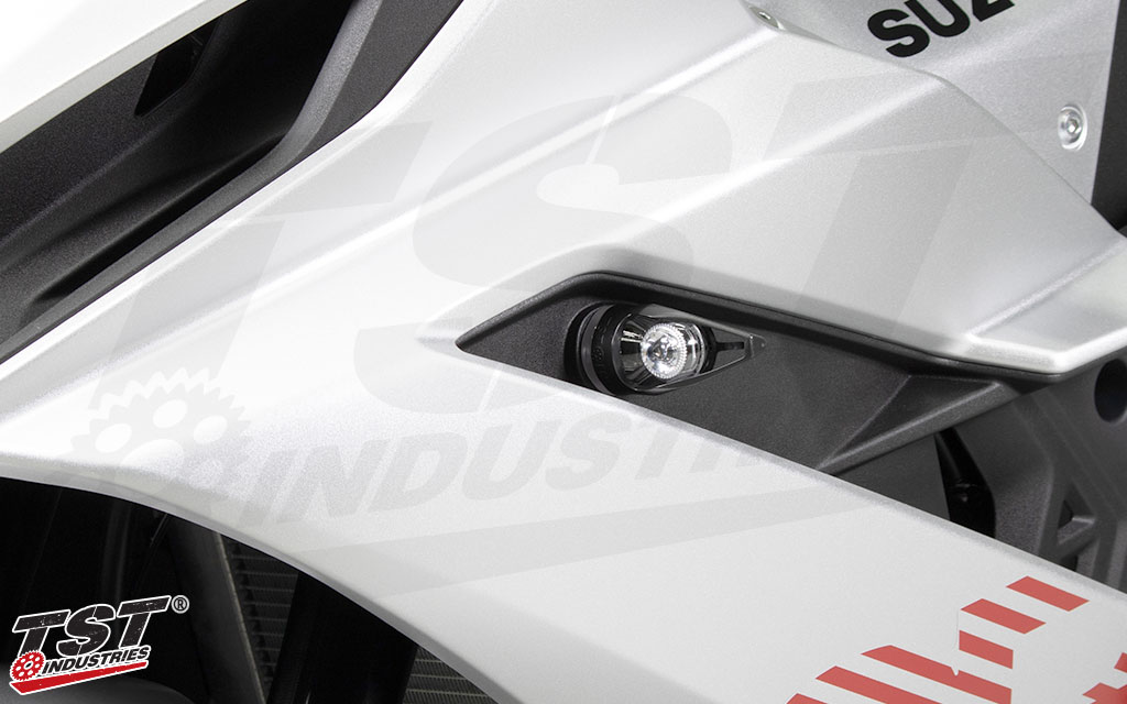 Stylish turn signals upgrade your motorcycle with a modern aesthetic.