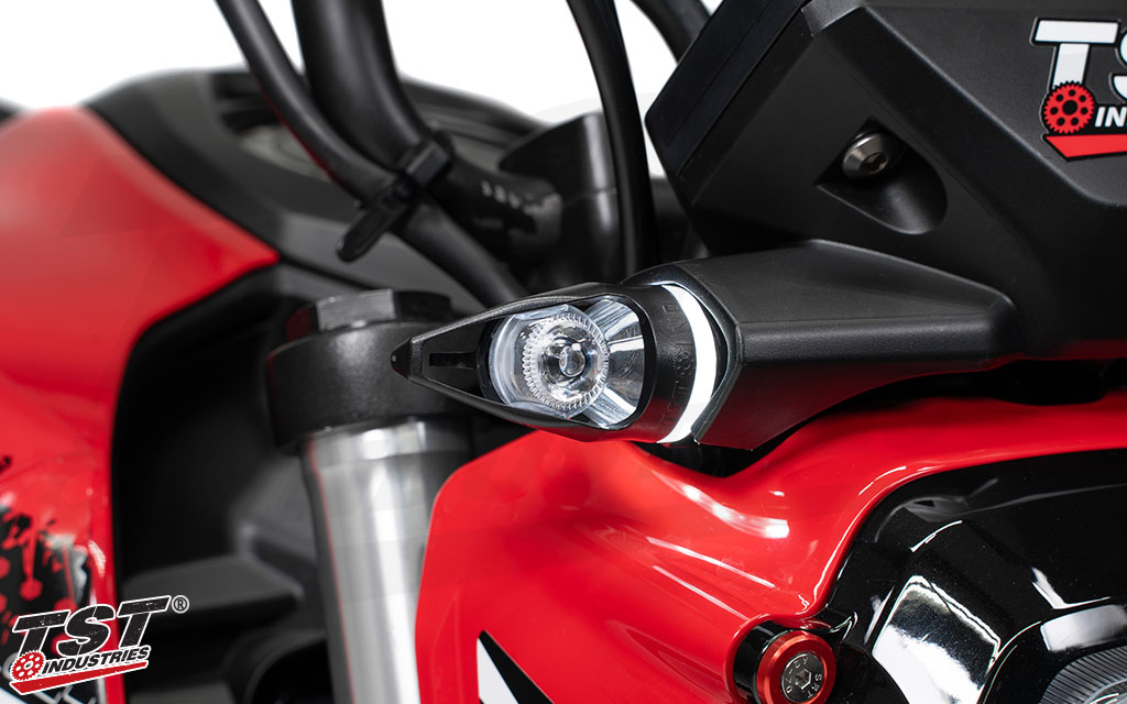 Hyper White Running lights provide a modern look on any motorcycle.
