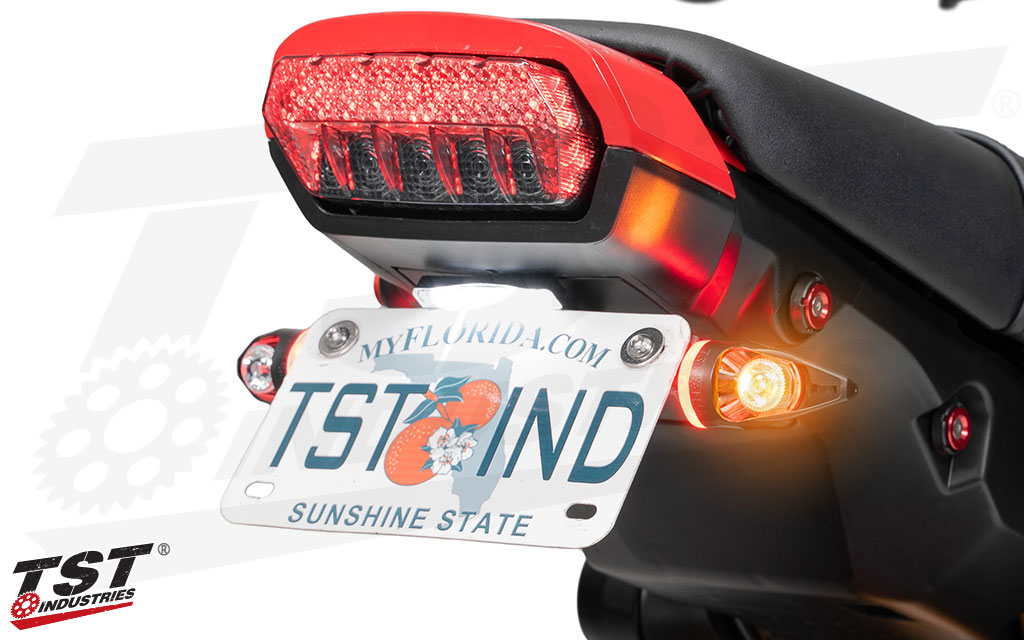 Bright LED signals demand attention on the road.