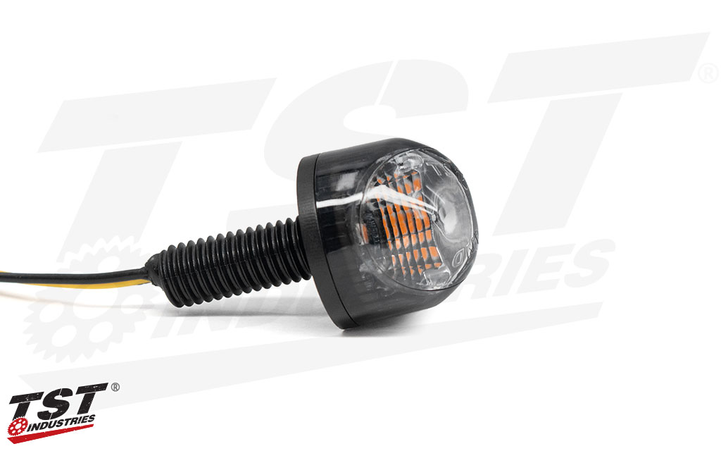 Revised internal lens produces a wide spread of light output.