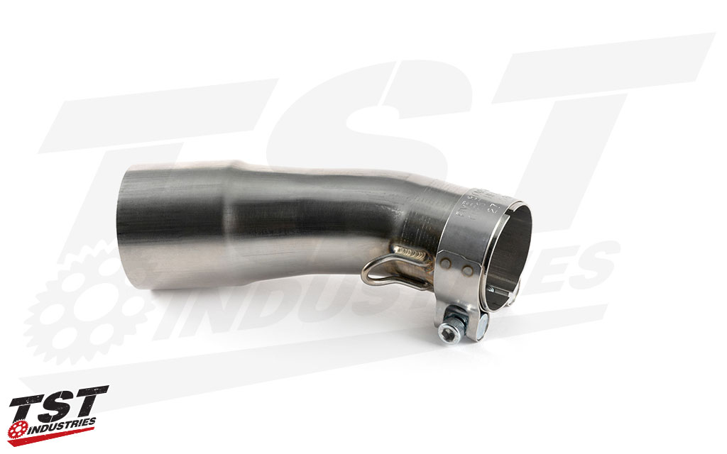 Stainless steel exhaust tubing.
