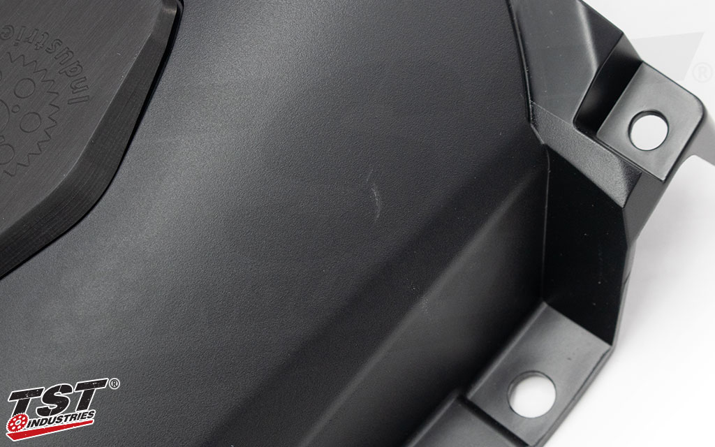 Close-up view of blemish.