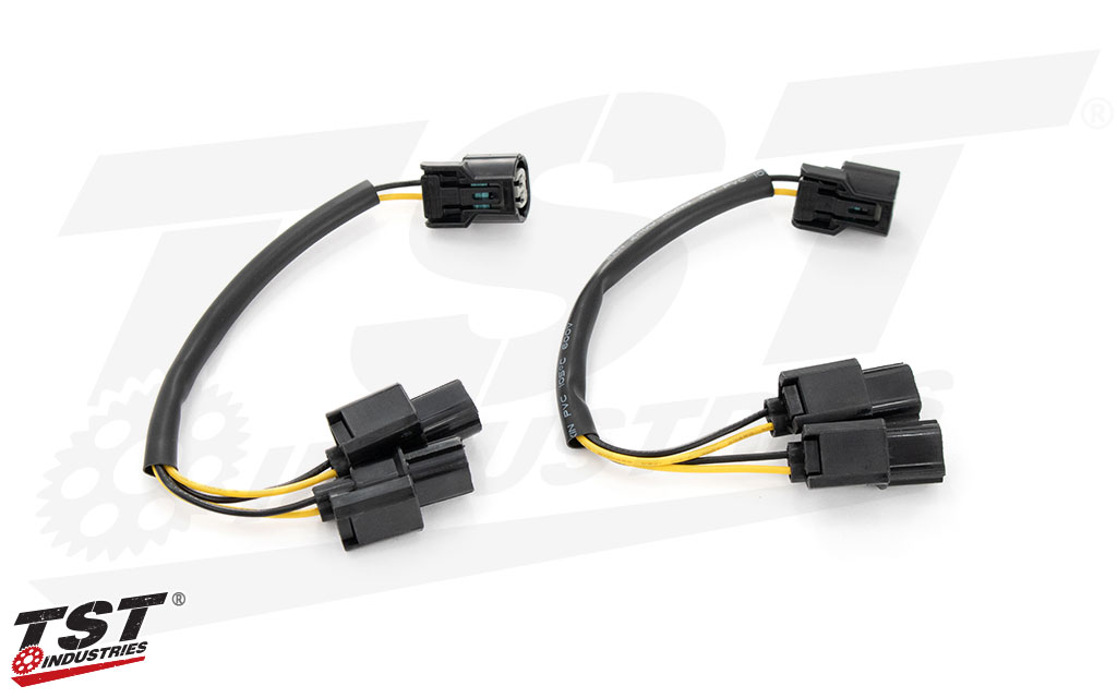 TST Y-Style Signal Harness Splitter for Select Kawasaki Motorcycles (Sold as a pair)
