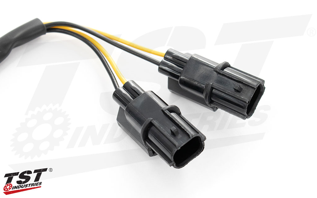 Enables plug and play installation of two turn signal solutions.