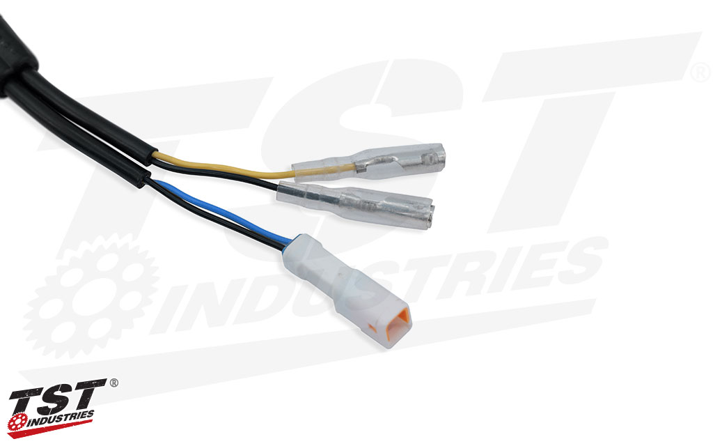 Upgrade your 2023+ Suzuki GSX-8S with the Running Mate DRL Signal Converter from TST Industries.