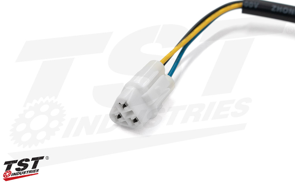 OEM-style connectors provide a plug-and-play installation.