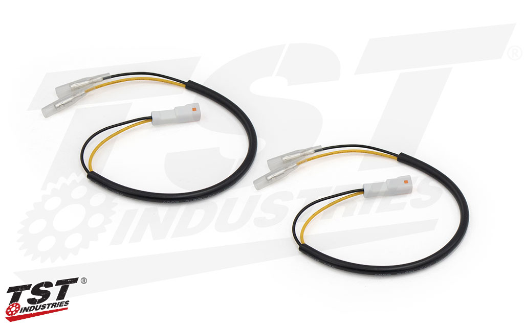 Includes plug and play turn signal plug adapters.