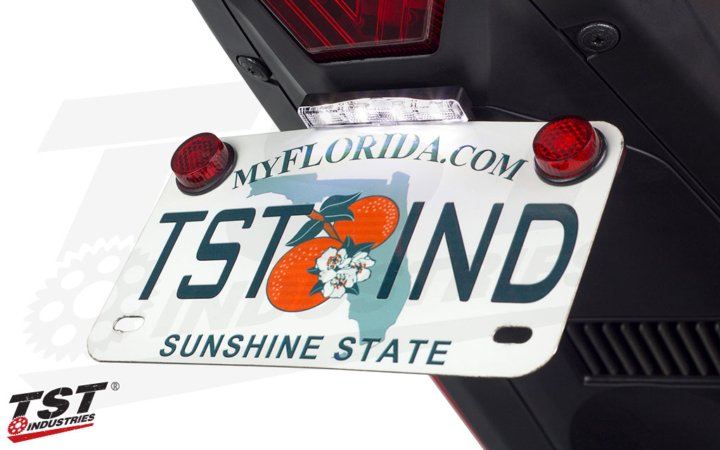 Illuminate your low-mount license plate with bright LEDs.