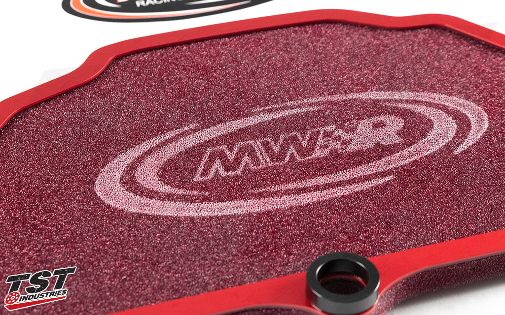 MWR specifically engineered this air filter to flow more air than the OEM counterpart.
