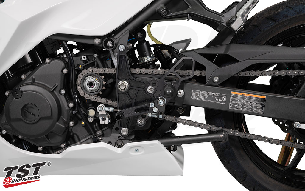 Adjust your rearsets with multiple mounting positions available.